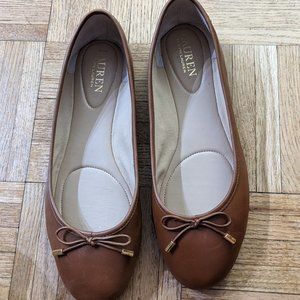 Brown ralph lauren Jayna ballerinas size 8